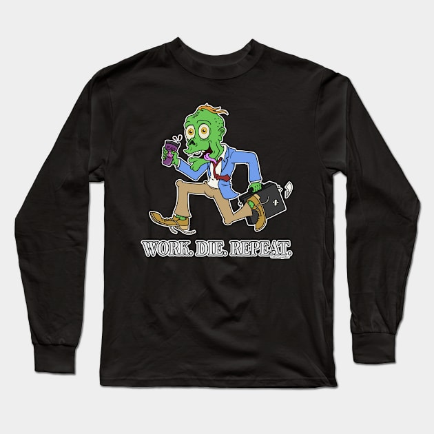 Wage Zombie Long Sleeve T-Shirt by Gregg.M_Art